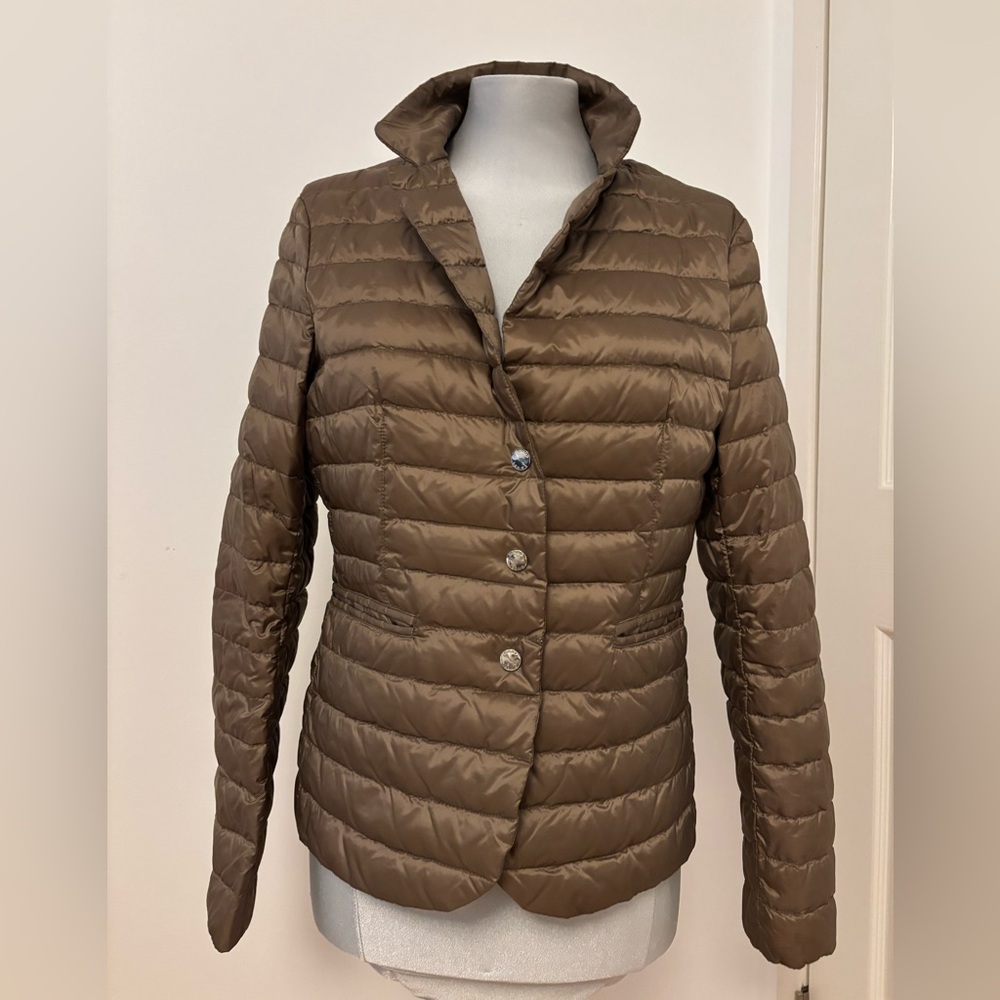Gimo’s Women's Khaki Quilted Down Jacket